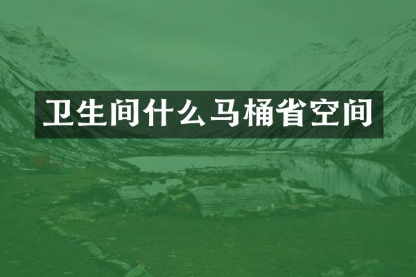 卫生间什么马桶省空间