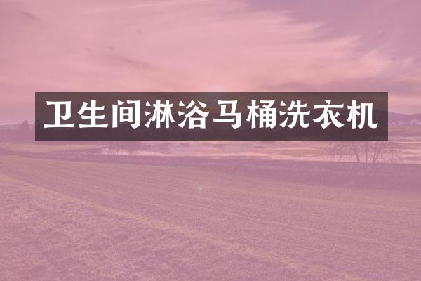 卫生间淋浴马桶洗衣机