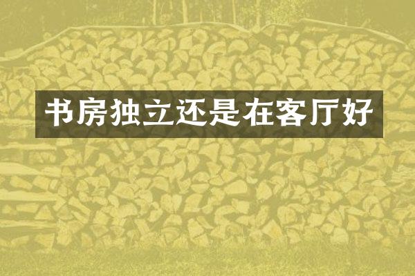 书房独立还是在客厅好