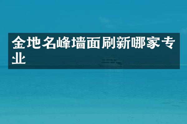 金地名峰墙面刷新哪家专业