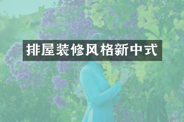 排屋装修风格新中式