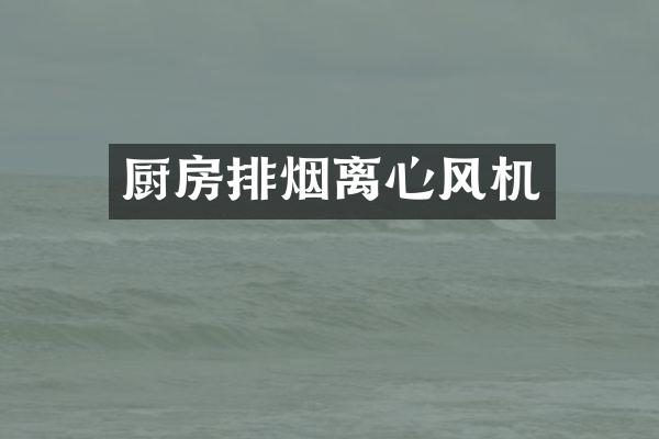 厨房排烟离心风机