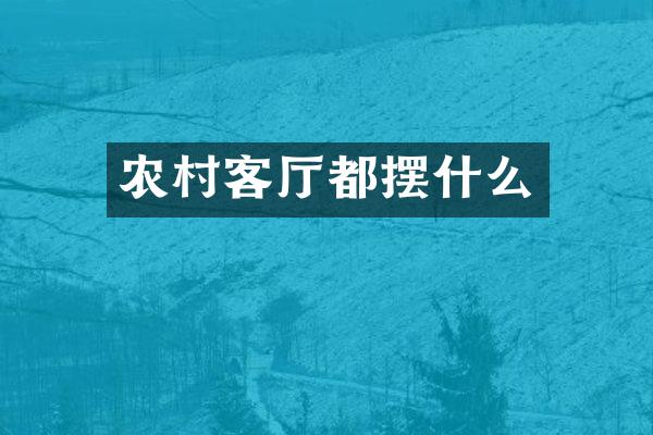 农村客厅都摆什么