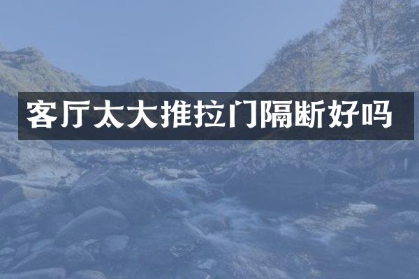 客厅太大推拉门隔断好吗
