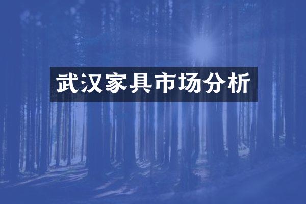 武汉家具市场分析