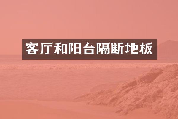 客厅和阳台隔断地板