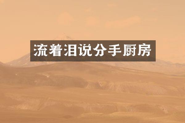 流着泪说分手厨房