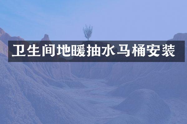 卫生间地暖抽水马桶安装