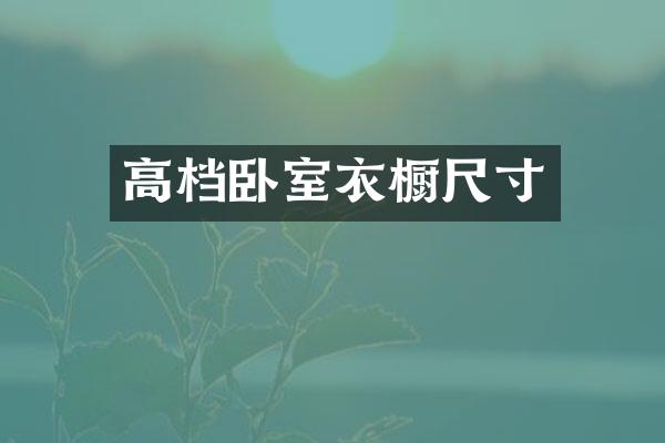 高档卧室衣橱尺寸