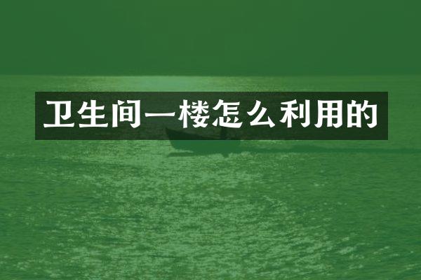 卫生间一楼怎么利用的