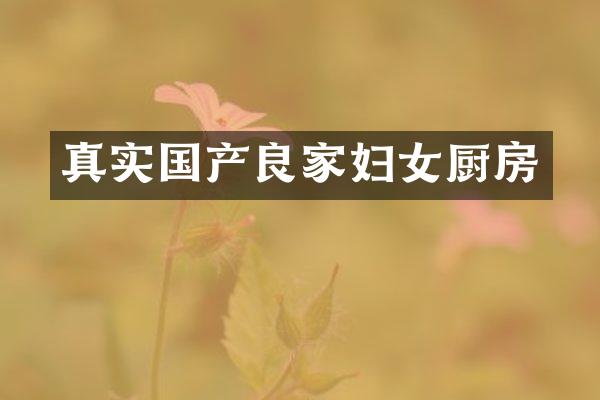 真实国产良家妇女厨房