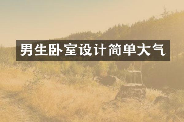 男生卧室设计简单大气