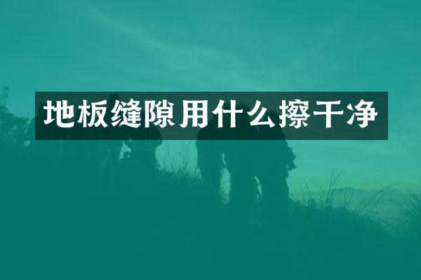 地板缝隙用什么擦干净