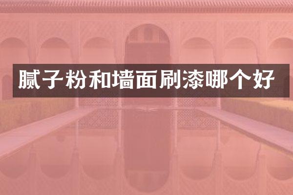 腻子粉和墙面刷漆哪个好