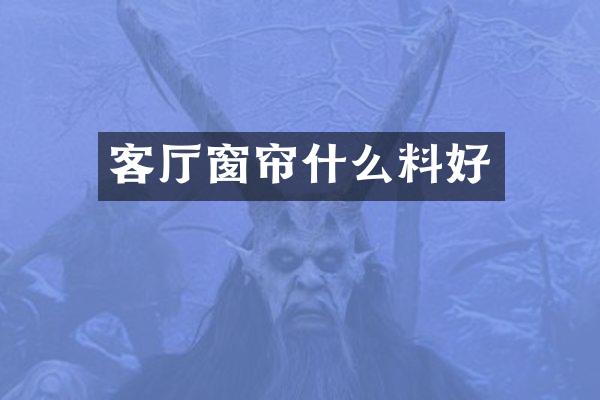 客厅窗帘什么料好