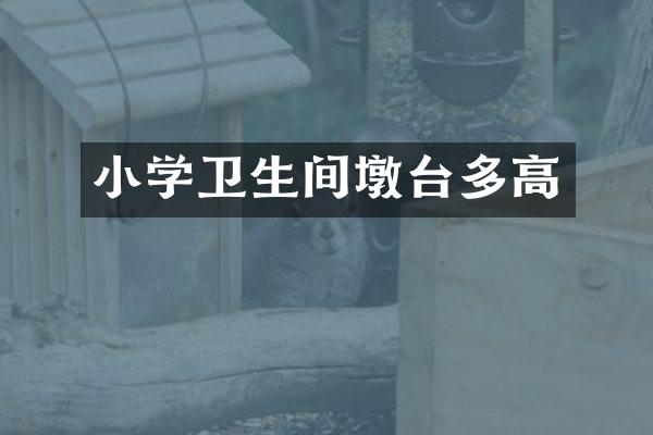 小学卫生间墩台多高