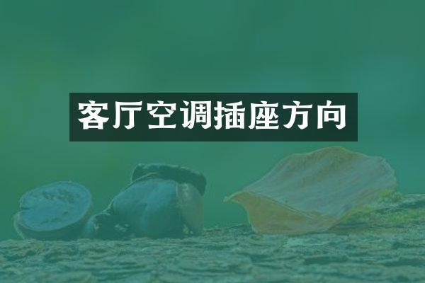 客厅空调插座方向