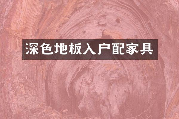 深色地板入户配家具