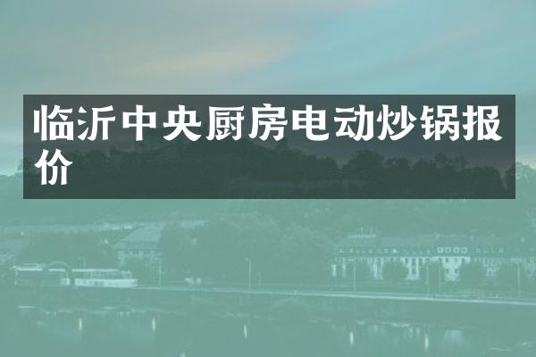 临沂中央厨房电动炒锅报价