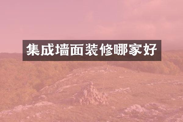 集成墙面装修哪家好
