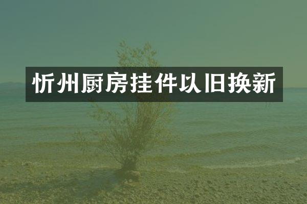 忻州厨房挂件以旧换新