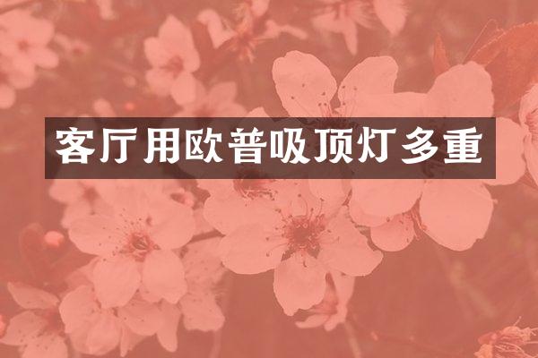 客厅用欧普吸顶灯多重
