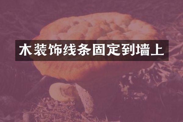 木装饰线条固定到墙上