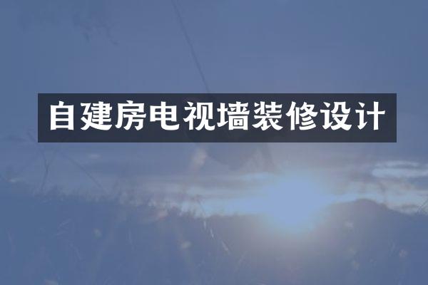 自建房电视墙装修设计