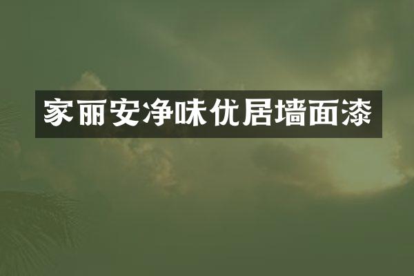 家丽安净味优居墙面漆