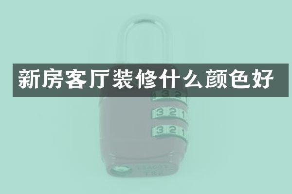 新房客厅装修什么颜色好