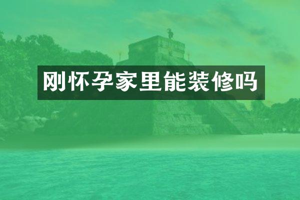 刚怀孕家里能装修吗