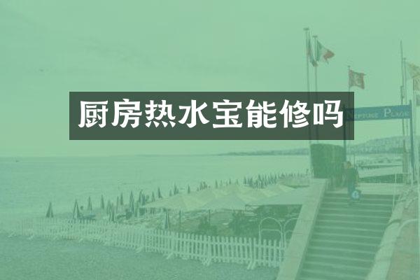 厨房热水宝能修吗