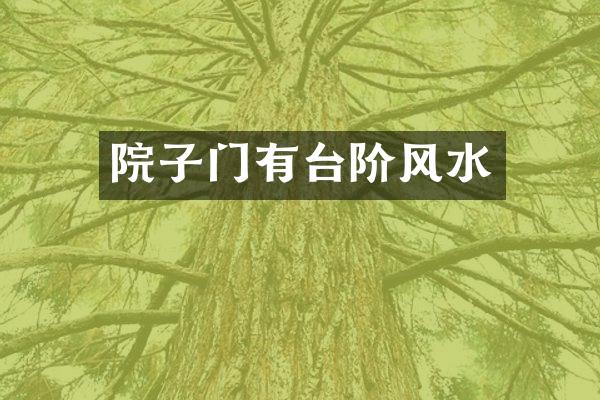 院子门有台阶风水