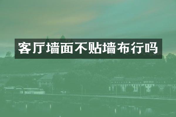 客厅墙面不贴墙布行吗