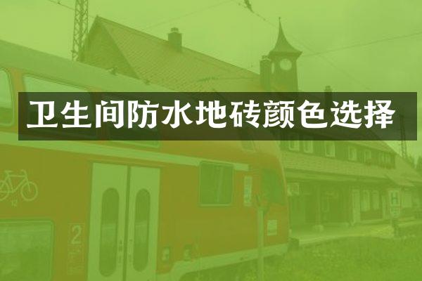 卫生间防水地砖颜色选择