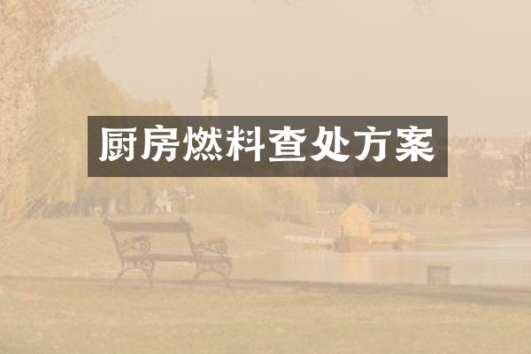 厨房燃料查处方案