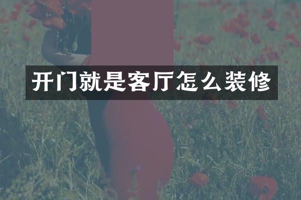 开门就是客厅怎么装修
