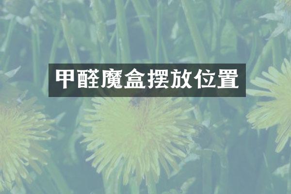 甲醛魔盒摆放位置