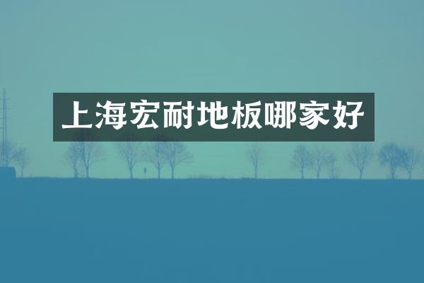 上海宏耐地板哪家好
