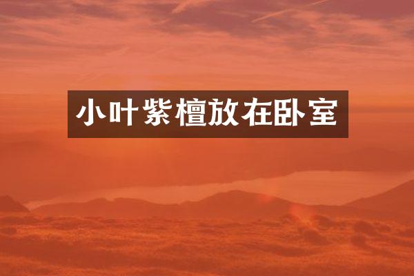 小叶紫檀放在卧室