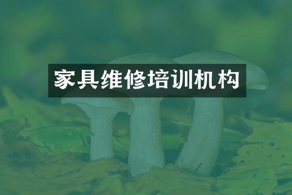 家具维修培训机构