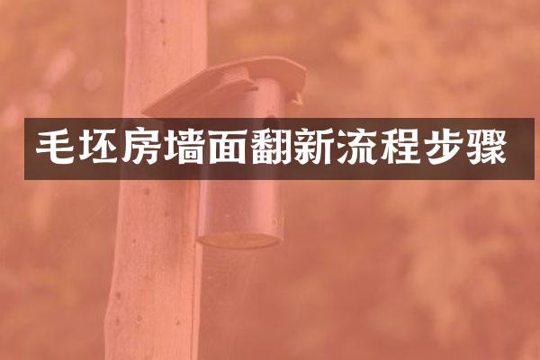 毛坯房墙面翻新流程步骤