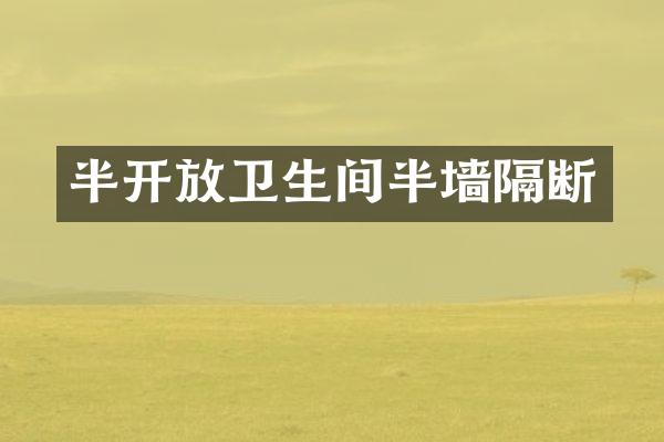 半开放卫生间半墙隔断