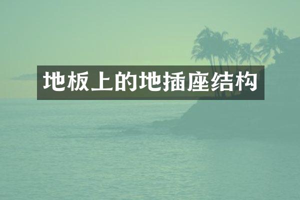 地板上的地插座结构