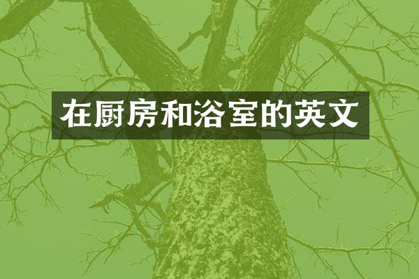 在厨房和浴室的英文