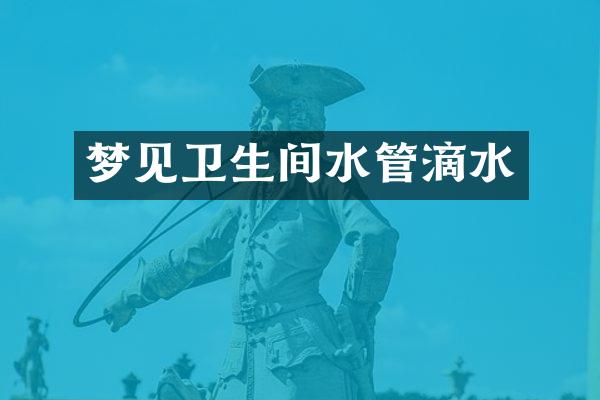 梦见卫生间水管滴水