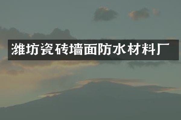 潍坊瓷砖墙面防水材料厂