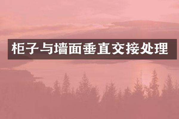 柜子与墙面垂直交接处理