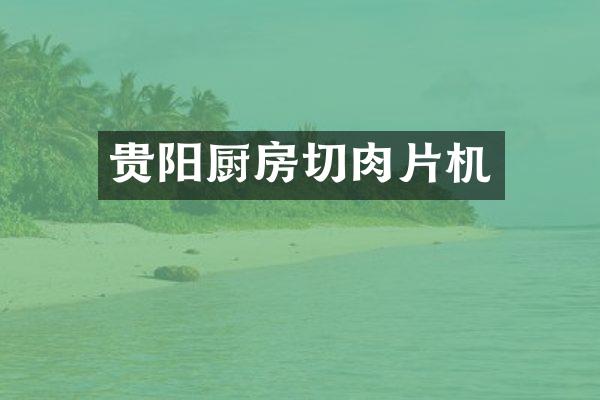贵阳厨房切肉片机