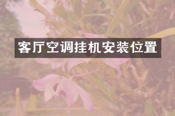 客厅空调挂机安装位置